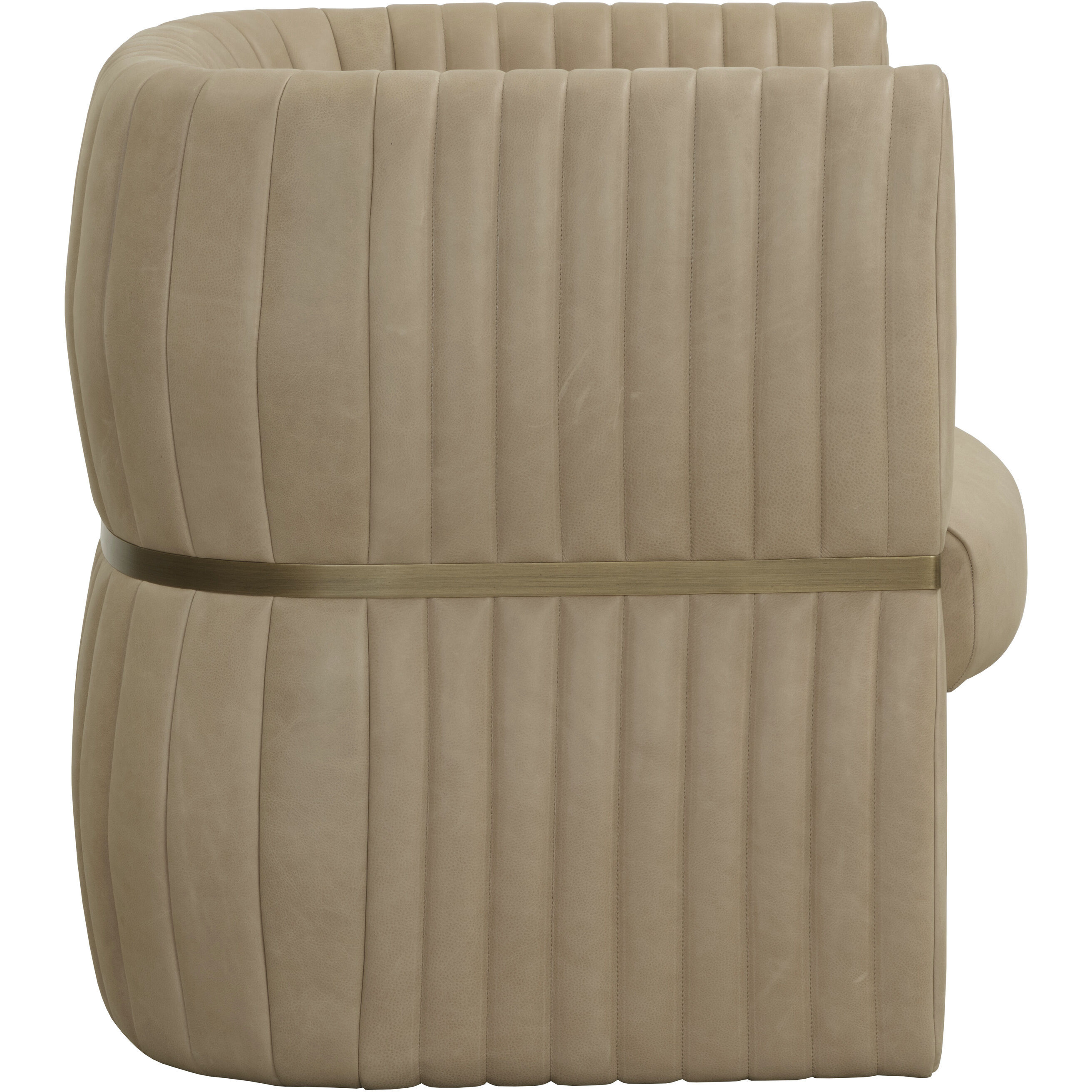 Tryor Sahara Sand Leather Lounge Chair